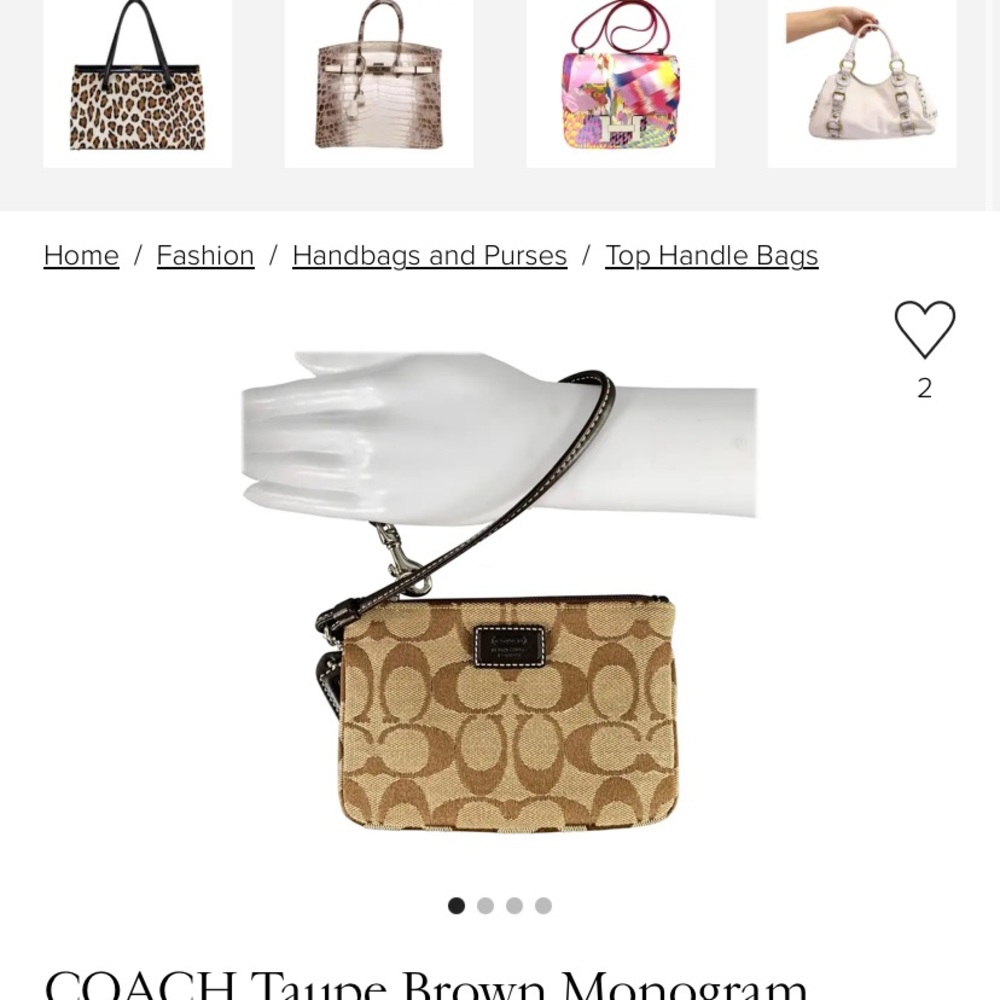 Like New Coach Signature Corner Zip Wristlet - Picture 3 of 3
